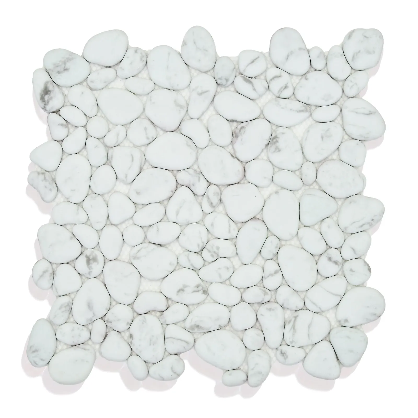 Pebble white marble