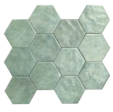 Wet Hexagon Verde Claire