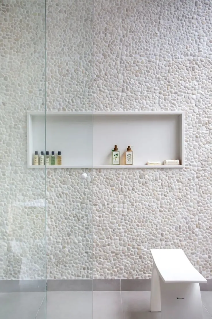 Pebble white marble